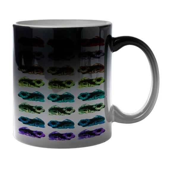 KuzmarK Black Heat Morph Color Changing Coffee Cup Mug 11 Ounce - Pekingese Dog