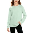 thumbnail image 2 of JOANKDMI Long Sleeve T-Shirts for Girl 9-10 Basic Solid Crewneck Pullover Tops Casual Activewear Athletic Shirts for School Running Sports Gym Outdoor Activities Spring Fall Wear, 2 of 7