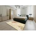 thumbnail image 4 of Ahgly Company Indoor Square Abstract Brown Solid Area Rugs, 7' Square, 4 of 6