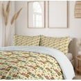thumbnail image 6 of Ambesonne Owl Print Duvet Cover Set, Vivid Fallen Leaves Birds, 2-Calking, Cream and Multicolor, 6 of 7