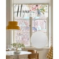 thumbnail image 4 of Floral Spring Linen Curtain Valance for Bedroom/Bathroom/Kitchen/Office/Living/Dining Room Window,Spring Summer Bottle Flower White Pocket Topper Drapes Decorative Cafe Drapery Panel 42"x12", 4 of 6