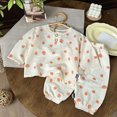 thumbnail image 2 of NOLDARES Toddler Baby Boy Fall Winter Clothes Funny Letter Print Long Sleeve Sweatshirt Pullover Tops + Pants Outfit Set Size:6-7 Y,Orange, 2 of 5