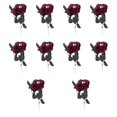 thumbnail image 4 of veasfak 10Pcs Halloween Artificial Roses with Eyeballs Floral Arrangements Props Novelty Red, 4 of 9