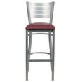 thumbnail image 5 of Flash Furniture HERCULES Series Silver Slat Back Metal Restaurant Barstool - Burgundy Vinyl Seat, 5 of 6
