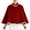 #0477-Red, variant on AUNVITO Cozy Thickened Loose Fit Cape Cardigan with Plush Textured Mid-Length Winter Outwear for Women