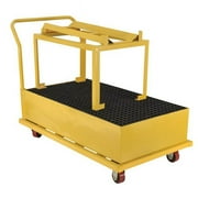 Vestil Manufacturing SRBC-HR-YL 1200 lbs Yellow Horizontal Spill Pallet, 30 x 52 x 60 in.