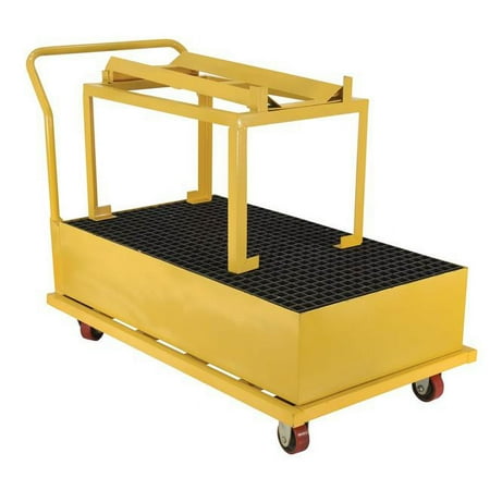 Vestil Manufacturing SRBC-HR-YL 1200 lbs Yellow Horizontal Spill Pallet, 30 x 52 x 60 in.