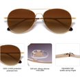 thumbnail image 3 of Ubiuo Classic Aviator Sunglasses For Women Men Vintage Retro Metal Shades Sj1030, 3 of 4