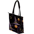 thumbnail image 3 of Witch Hat Canvas Leather Mix Handbag Twill Sponge Jeanette 30x10.5x39cm/11.8x4.1x15.4in, 3 of 5