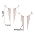 thumbnail image 2 of 2 pares de pendientes largos elegantes para mujer, pendientes de cadena colgantes para mujeres y niñas, pendientes de aleación en forma de arco, 2 of 5