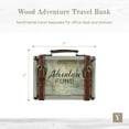 thumbnail image 2 of Youngs  Wood Adventure Travel Bank Tabletop Decor, 2 of 3