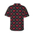 thumbnail image 4 of Xecao Red Rooster print Hawaiian shirt - a stylish short-sleeve button-down for men, perfect for casual beach and tropical outings., 4 of 9