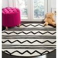 thumbnail image 3 of Safavieh  Handmade Kids Samra Wool Rug Ivory/Black 5'  x  5' 5' Round Indoor,Handmade Living Room,Kids Room,Entryway,Dining Room Black Round, 3 of 5