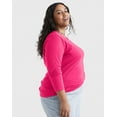 thumbnail image 4 of Hanes Women's Long Sleeve Cotton T-Shirt, Sizes XS-5X, 4 of 4