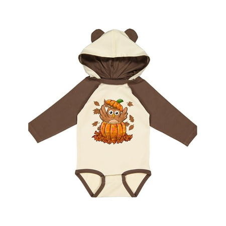 

Inktastic Owl in a Pumpkin- cute for Halloween and Thanksgiving Gift Baby Boy or Baby Girl Long Sleeve Bodysuit