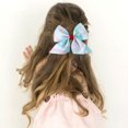 thumbnail image 3 of YAOBAMM Glitter Pattern Hair Clip 5Pcs Kids Hair Clips Gradient Color Rainbow Striped Bowknot Decor Girl Hair Pins Hair Accessories Back to School Christmas Gift, 3 of 5