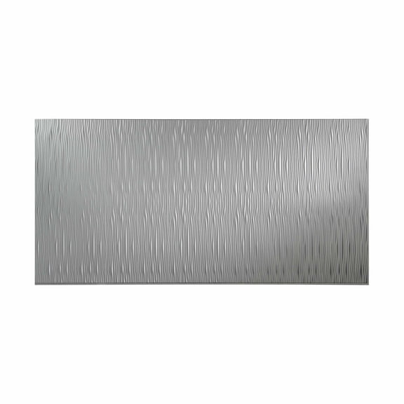FASÄDE Waves Vertical 4-foot x 8-foot PVC Wall Panel in Argent Silver