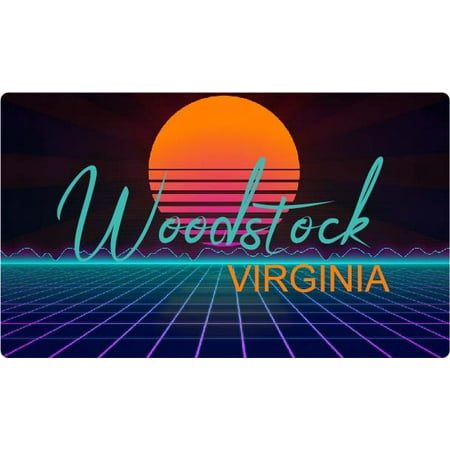 

Woodstock Virginia 4 X 2.25-Inch Fridge Magnet Retro Neon Design