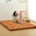 thumbnail image 3 of Japanese Futon Mattress,Futon Floor Mattress Japanese Floor Mattress Flower Pattern Mattress for Floor, Tatami Mat, Sleeping Mattress Pad Foldable Roll Up Mattress for Camping Travel, 3 of 5