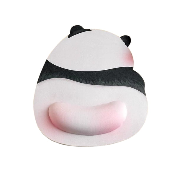 Rirozkan Plush Memory Foam Wrist Rest Mouse Pad, Cute Animal Design Computer Pad with Keyboard Support, Comfort Gel Cushion for Office and Home Desk Use, White