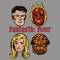 thumbnail image 2 of Juniors Marvel: Fantastic Four Retro Portraits Sweatshirt, 2 of 3