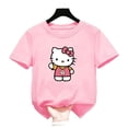 thumbnail image 1 of Camiseta de Hello Kitty para niños y niñas, ropa de calle de manga corta con cuello redondo, Jersey holgado, camisetas KT, 1 of 4
