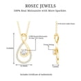 thumbnail image 6 of Rosec Jewels Elegant Infinity Pendant Necklace with Moissanite for Women - D Color VS1 Clarity, 10K Yellow Gold, 6 of 7