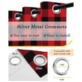 thumbnail image 6 of Red Black Buffalo Plaid Blackout Curtains 84 Inches Long for Bedroom, Black Red Checkered Thermal Insulated Room Darkening Black Out Window Curtain Panels Grommet Drapes for Living Room, 6 of 8