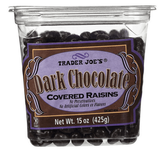 Trader Joe's Dark Chocolate Covered Raisins 15 oz