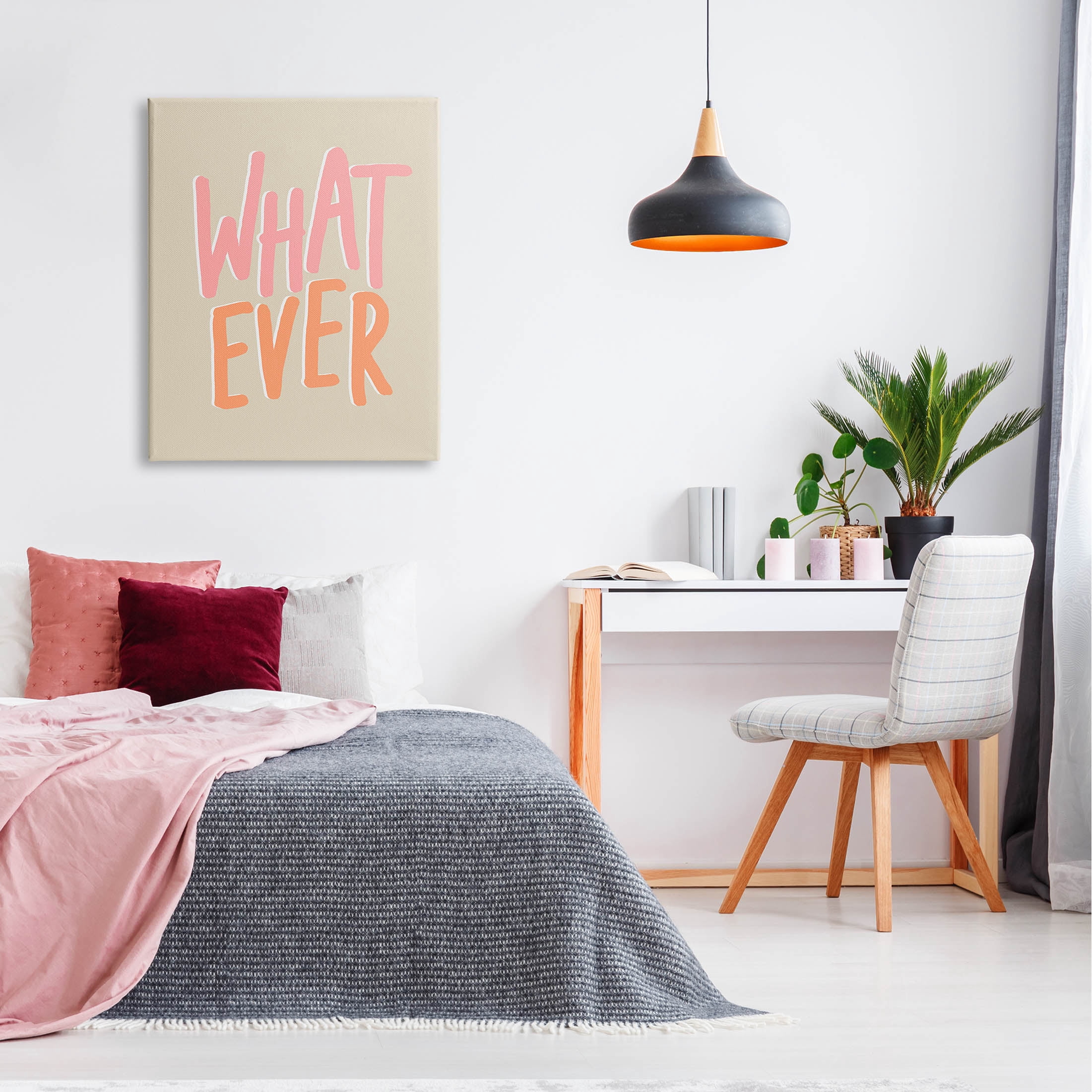 Stupell Industries Whatever Playful Casual Text Graphic Art Gallery Wrapped Canvas Print Wall Art, Design by Sundance Group