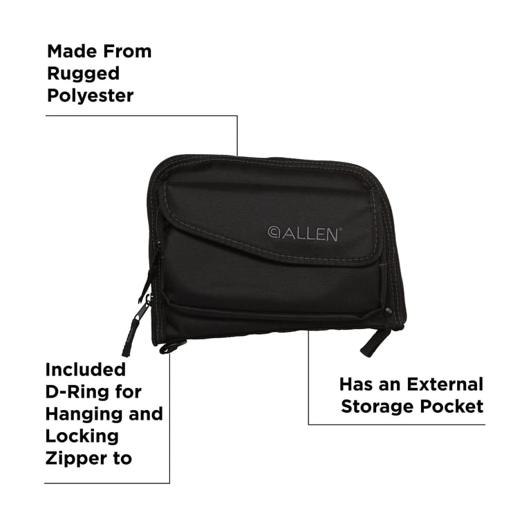 Allen Company Lockable Autofit Handgun Case, Black, 10