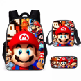 thumbnail image 3 of Mario School Backpack Travel Bag Three-piece Lunch Backpack Student Schoolbag Teen School Gift-sebneei, 3 of 4