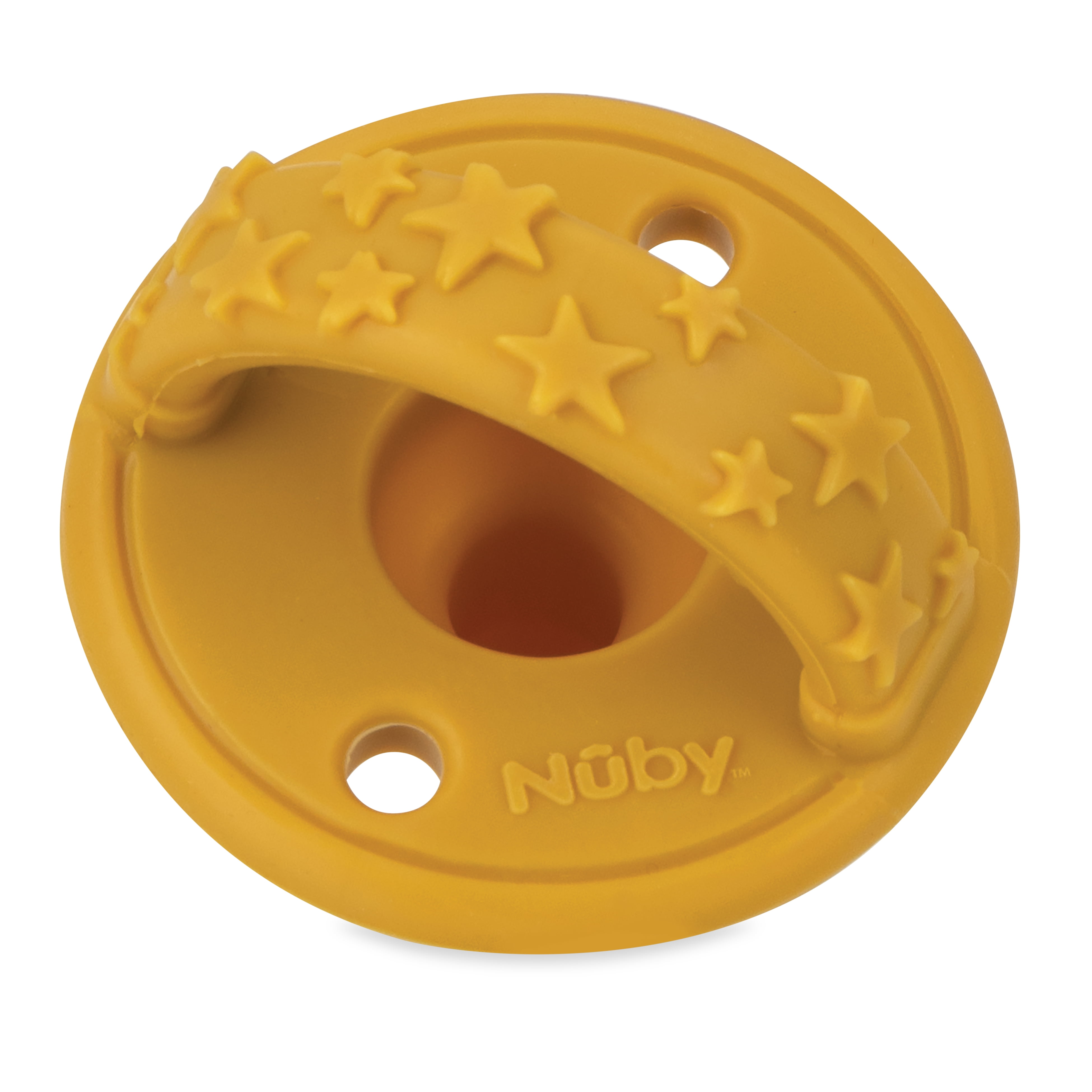 Nuby 3-D Sili Soother Baby Pacifier, XOXO and Stars, 2 Pack
