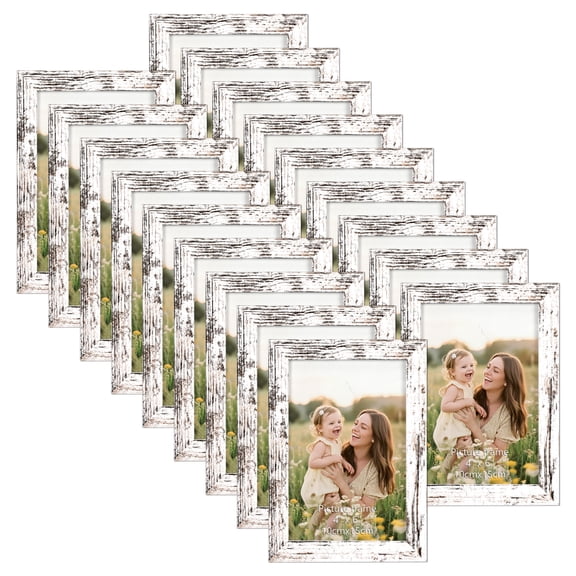 4x6 Picture Frames 18 Pack White, Wall Mount & Tabletop Photo Frames for Home Table Decor