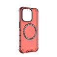 thumbnail image 3 of 2-in-1 Magnetic Phone Case for iPhone 13 Pro, [Anti-fall] [Compatible with MagSafe] Shockproof Translucent Honeycomb Pattern Back Ultra Slim Protective Case for iPhone 13 Pro,Red, 3 of 11