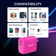 thumbnail image 6 of Liquipel Powertek 20W A/C Combo Wall Charger Light-Up - Pink, 6 of 7