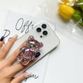 thumbnail image 7 of Huanledash Mobile Phone Finger Holder Cartoon Foldable Epoxy Sequins 3D Cute Bear Shaped Phone Grip Tok Folding Bracket for Desktop, 7 of 7
