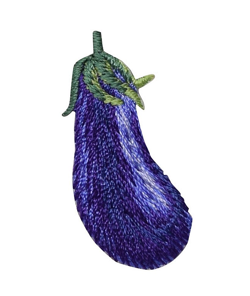 Purple Eggplant Vegetable Plant Food Iron on Applique