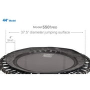 JumpSport 550f PRO Indoor Lightweight 44-Inch Folding Fitness Trampoline, Black