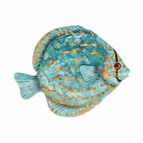Eangee Home Design Fish Wall Decor Blue Discus, Capiz and Metal, Indoor / Outdoor Safe, 8x1x7 Inches