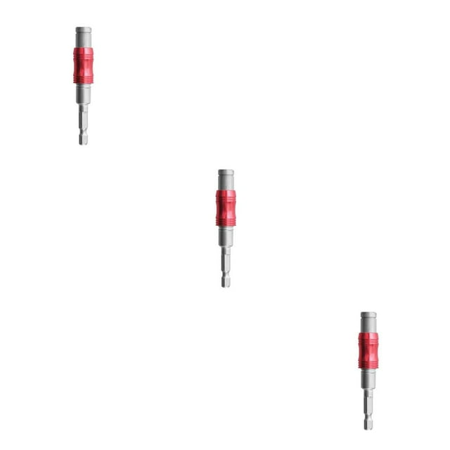 relayinert Vis Magnétique Embout de Perceuse Changement Réglable pour Support de Tournevis Pivotant avec Argent Rouge 3Ensemble