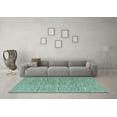 thumbnail image 3 of Ahgly Company Indoor Rectangle Solid Light Blue Modern Area Rugs, 2' x 4', 3 of 4