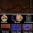 thumbnail image 3 of Guirnalda de Halloween LITBLOOM iluminada con purpurina negra de 6 pies con 48 luces, 3 of 8