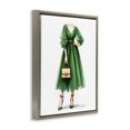 thumbnail image 3 of Stupell Industries Art Deco Glam Green Fashion Gown Brown Floating Frame Canvas Art, 17 x 21, by Amanda Greenwood, 3 of 8