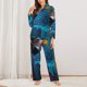 thumbnail image 2 of Fotbe Modern Style Blue Parrot Conjunto de Pijama de Manga Larga para Mujer con Estampado, Ropa de Dormir de 2 Piezas, Conjunto de Casa Suave y Cómodo con Bolsillos-X-Large, 2 of 7