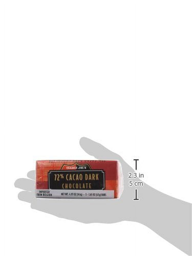 Trader Joe's 72% Cacao Belgian Dark Chocolate Bars (2 Packs of 3)