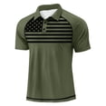 thumbnail image 3 of Havenx Men's 250th Anniversary American Flag Print Polo Shirt Button Short Sleeve Polo Shirts American Flag Print Golf T-Shirts 4th Of July Usa Patriotic Summer Tee Tops,Army Green M, 3 of 3
