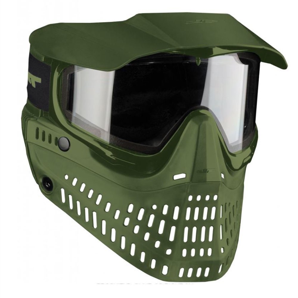JT Spectra Proshield Paintball Mask w/Thermal Lens Goggles OLIVE