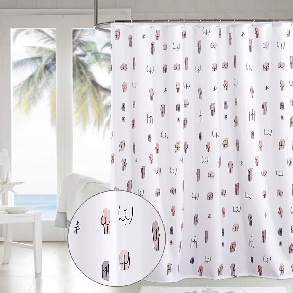 Funny Shower Curtain for Bathroom Accessories Inspirational Funny Quotes Cool Shower Curtain Set 72x72in, Size: 72 x 72, Style 7