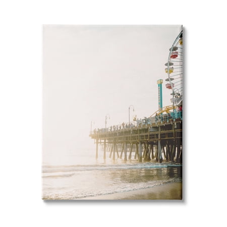 Stupell Industries Coastal Boardwalk Pier Carnival Ferris Wheel Photography 24 x 30 Design by Leah Straatsma